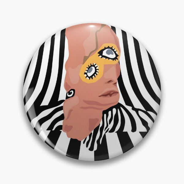 Item preview, Abstract Portrait Psycho Art Stripes designed and sold by ARTBYKTANA.