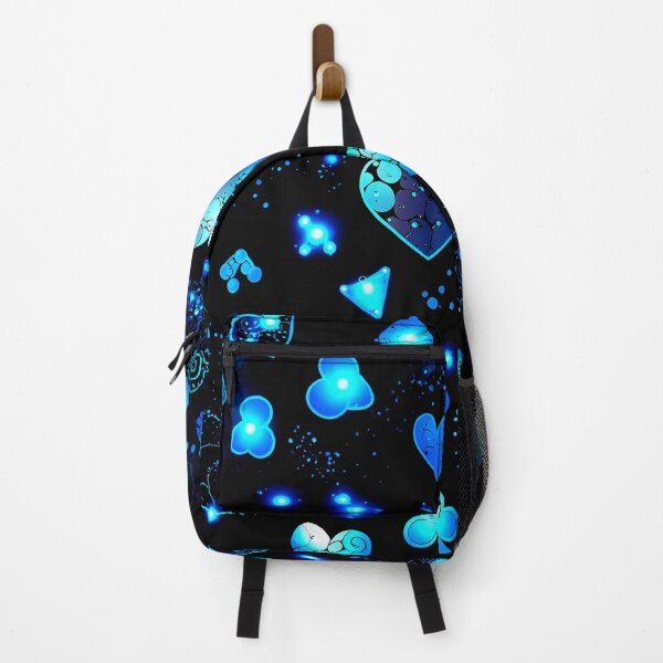 Item preview, Blue Neon Hearts Pattern – Glowing Romantic Digital Art for Apparel & Home Decor designed and sold by IMuDesigner.