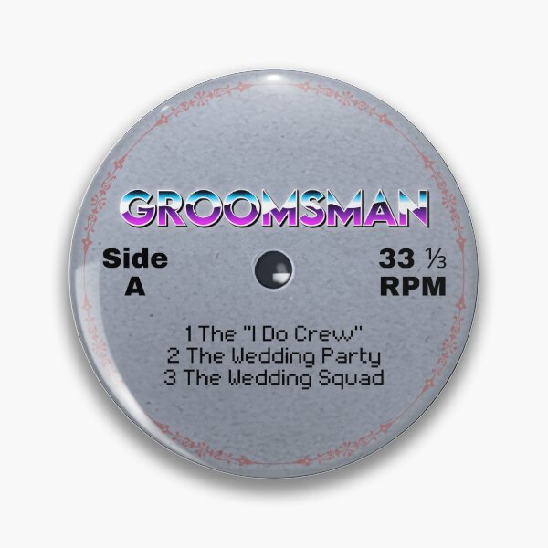 Item preview, Groomsman Vinyl Record Label Design – Retro Wedding Music Aesthetic designed and sold by MusicFanTees.