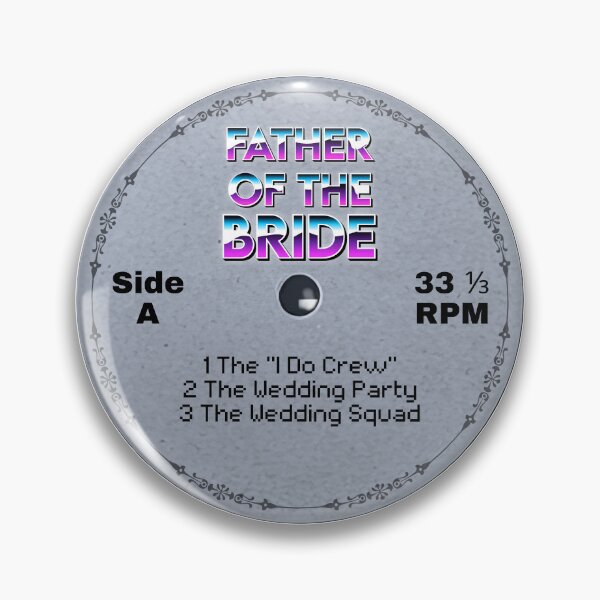 Item preview, Father of the Bride Vinyl Record Label Design – Retro Wedding Music Aesthetic designed and sold by MusicFanTees.