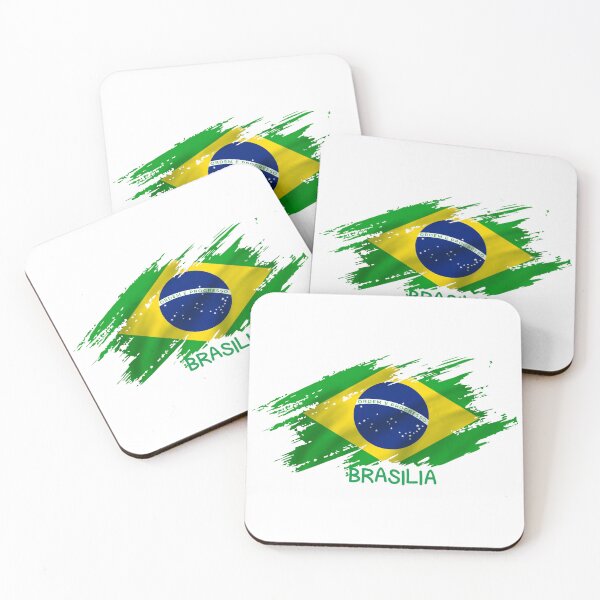 Item preview, Brasilia Brazil Flag Grunge Brush Stroke Art designed and sold by rich-moda.