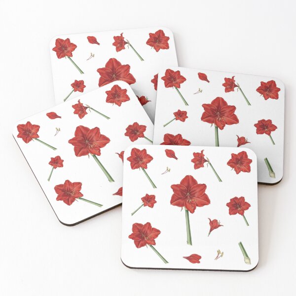 Item preview, Red Amaryllis Botanical Flower designed and sold by Bio Tech Art.
