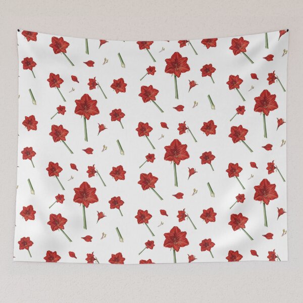 Item preview, Red Amaryllis Botanical Flower designed and sold by Bio Tech Art.