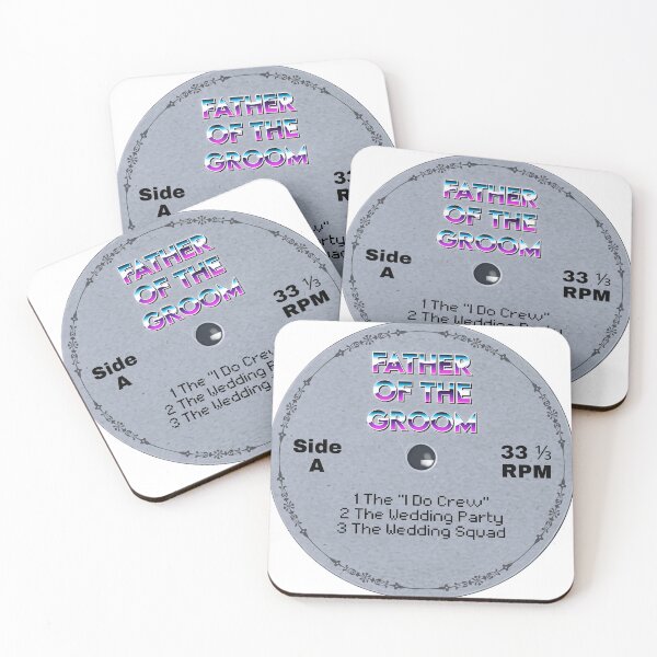Item preview, Father of the Groom Vinyl Record Label Design – Retro Wedding Music Aesthetic designed and sold by MusicFanTees.