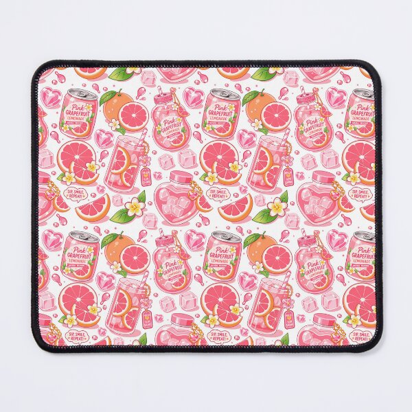 Item preview, Kawaii Pink Grapefruit Drink Seamless  designed and sold by KJackArtwork.