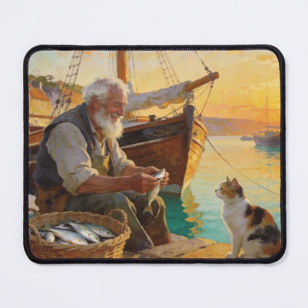 Item preview, Fisherman's Sunset at the Quiet Harbor designed and sold by BlareBlare.