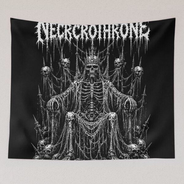Item preview, NECROTHRONE | Vintage Death Metal T-Shirt | Kingdom Of Decay | RetroCrypt Studio designed and sold by RetroCrypt Studio.