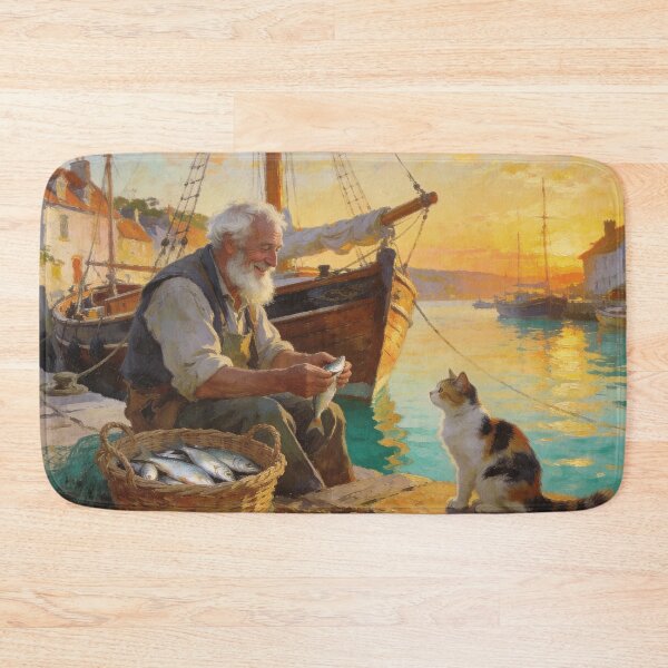 Item preview, Fisherman's Sunset at the Quiet Harbor designed and sold by BlareBlare.
