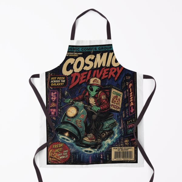 Item preview, Cósmico Delivery - Retro Sci-Fi Cosmic Cover  designed and sold by Pik26shop.