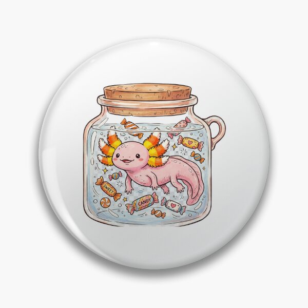 Item preview, Cute Halloween Axolotl Sticker – Pastel Candy Corn Jar Spooky Aesthetic Decal designed and sold by Ink & Void Co..