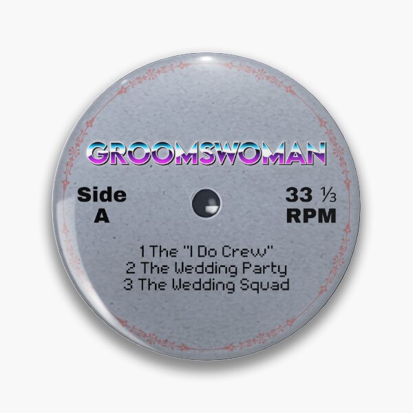 Item preview, Groomswoman Vinyl Record Label Design – Retro Wedding Music Aesthetic designed and sold by MusicFanTees.