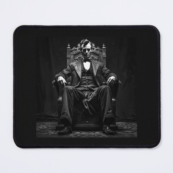 Item preview, Gothic Statesman on a Throne – Black and White Dark Portrait Art designed and sold by inkoutninja.