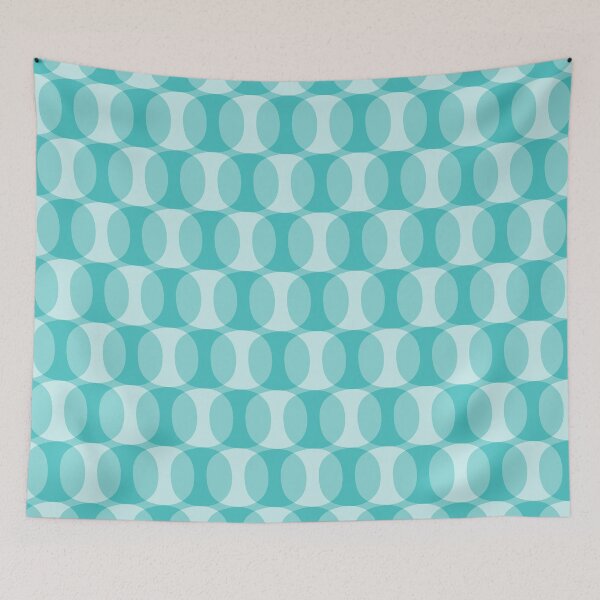 Item preview, Mid Century Modern Abstract Geometric Spheramod Dot Pattern in Turquoise designed and sold by kierkegaard.