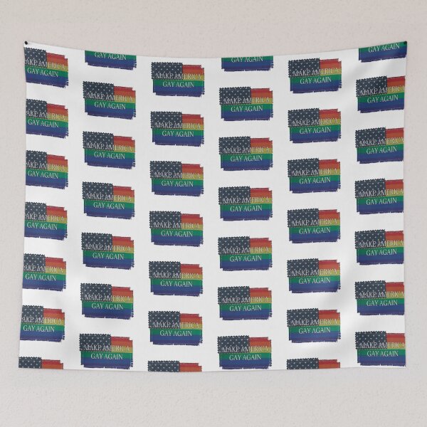 Item preview, Make America Gay Again - Rainbow American Flag designed and sold by art by hannah lang.
