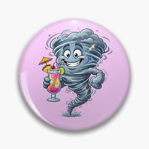 Item preview, Funny Tornado Drinking Cocktail Summer Cartoon designed and sold by rich-moda.