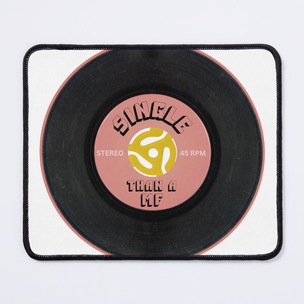 Item preview, Single Than a MF Vinyl Record Design – Funny Single Life Music Humor designed and sold by MusicFanTees.