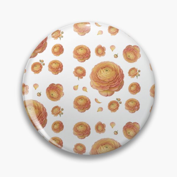 Item preview, Peach Ranunculus Botanical Flower designed and sold by Bio Tech Art.