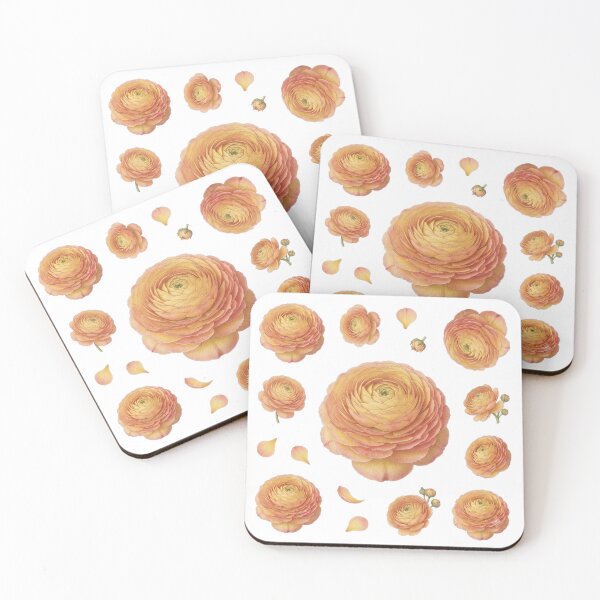 Item preview, Peach Ranunculus Botanical Flower designed and sold by Bio Tech Art.