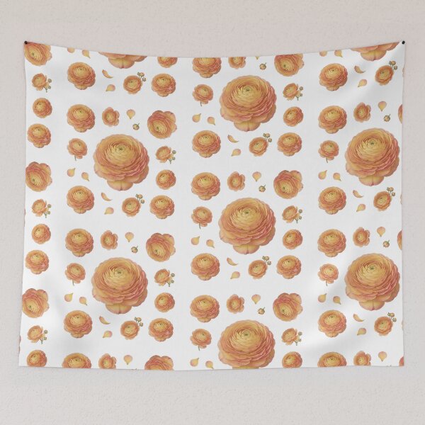 Item preview, Peach Ranunculus Botanical Flower designed and sold by Bio Tech Art.