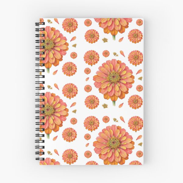 Item preview, Coral Orange Zinnia Flower designed and sold by Bio Tech Art.