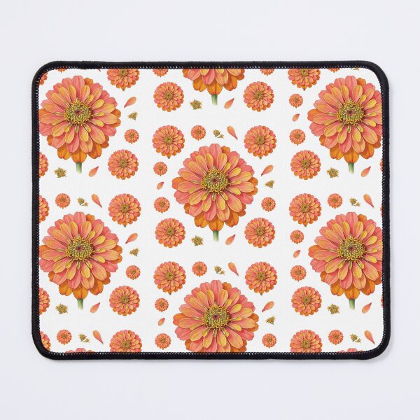 Item preview, Coral Orange Zinnia Flower designed and sold by Bio Tech Art.