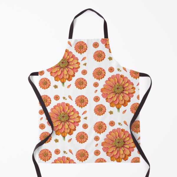 Item preview, Coral Orange Zinnia Flower designed and sold by Bio Tech Art.
