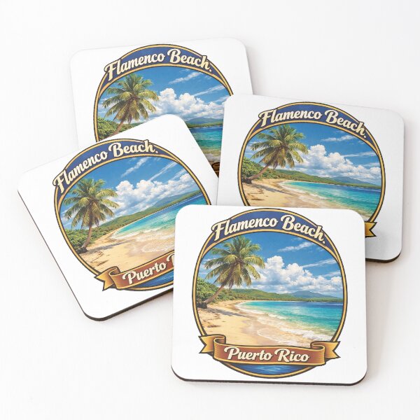 Item preview, Flamenco Beach Tropical Paradise Puerto Rico Emblem designed and sold by Mindful56.