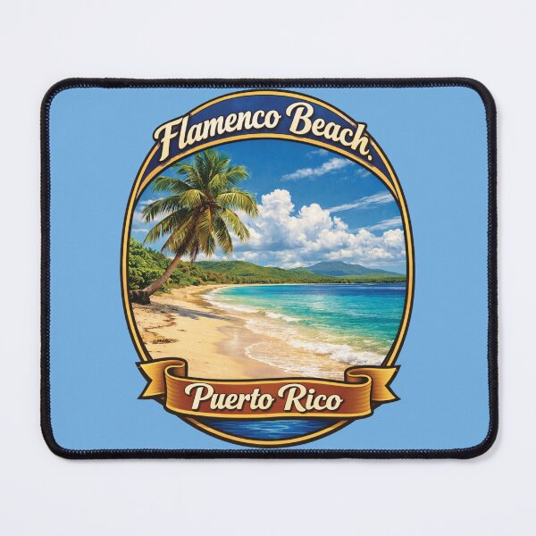 Item preview, Flamenco Beach Tropical Paradise Puerto Rico Emblem designed and sold by Mindful56.