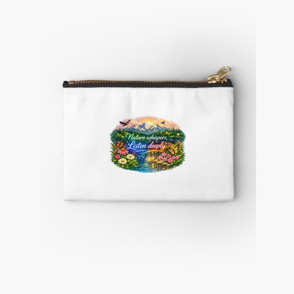 Item preview, Nature Whispers Listen Deeply Inspirational Mountain Lake Artwork designed and sold by EdgeSphere.