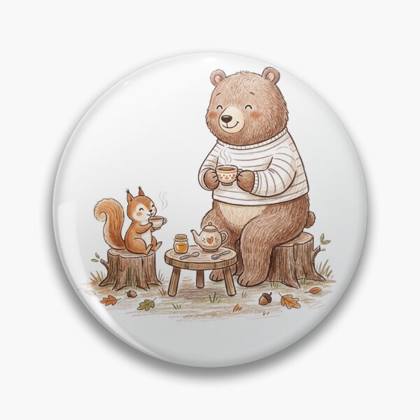 Item preview, Cozy Forest Tea Time with Bear and Squirrel designed and sold by TaiwanMemory.