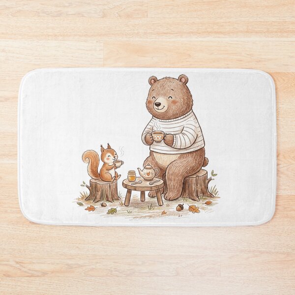 Item preview, Cozy Forest Tea Time with Bear and Squirrel designed and sold by TaiwanMemory.