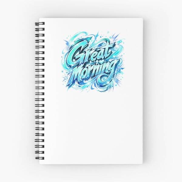 Item preview, Aqua Sparkwave Great Morning Manga Graffiti designed and sold by BlissBlvdShop.