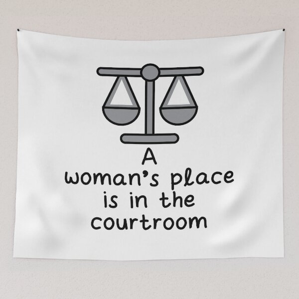 Item preview, A woman's place is in the courtroom funny quote designed and sold by fluffyfamcraft.