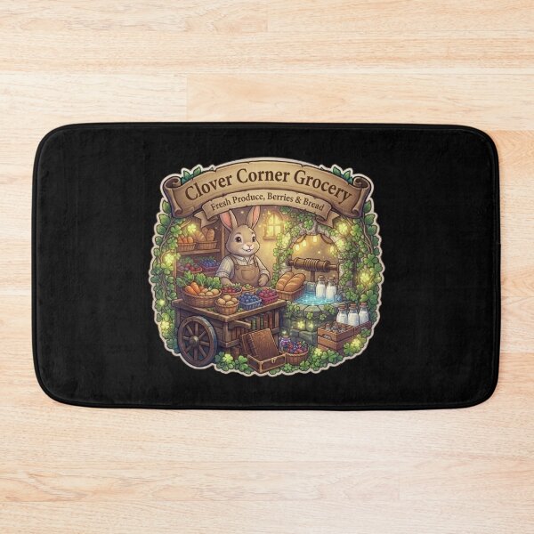 Item preview, Clover Corner Grocery | Cozy Bunny Market | Cottagecore Farm Stand | Whimsical Rabbit Shop | Fresh Produce & Bread | Cute Country Store Art designed and sold by MrDev.