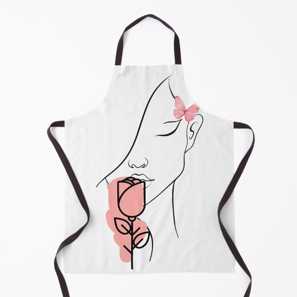 Item preview, Minimalist Line Art Woman Face with Rose and Butterfly designed and sold by rich-moda.
