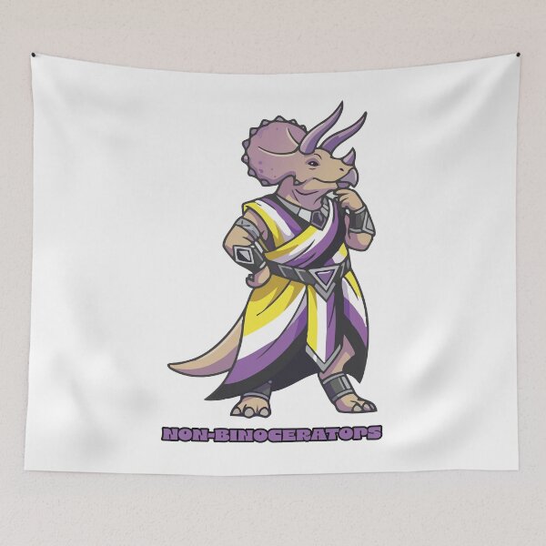 Item preview, Non-Binoceratops a Non-Binary Triceratops designed and sold by tigrootiger.