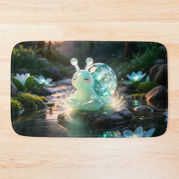 Item preview, Zen Emerald Snail - Peaceful Meditation in the Forest Creek designed and sold by ABYSSLAB.