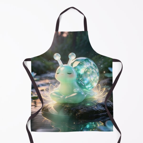 Item preview, Zen Emerald Snail - Peaceful Meditation in the Forest Creek designed and sold by ABYSSLAB.