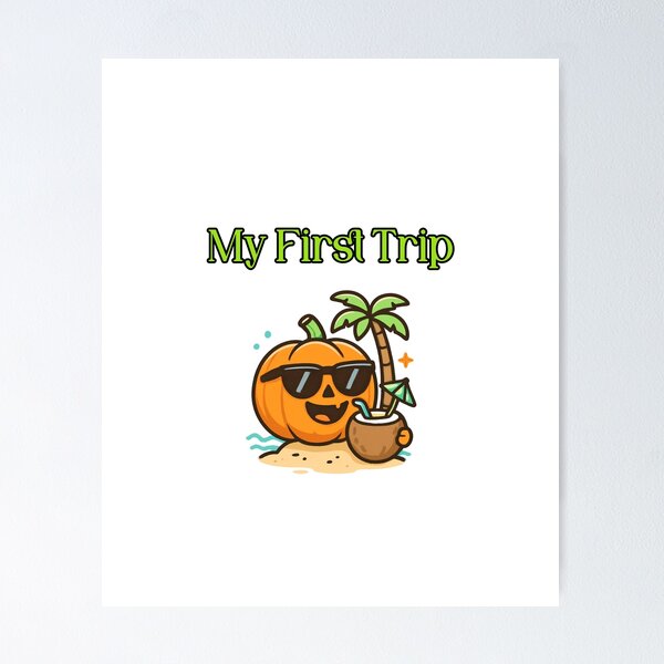 Item preview, My First Trip Baby Adventure Travel Milestone Design designed and sold by Dreamsartistry.
