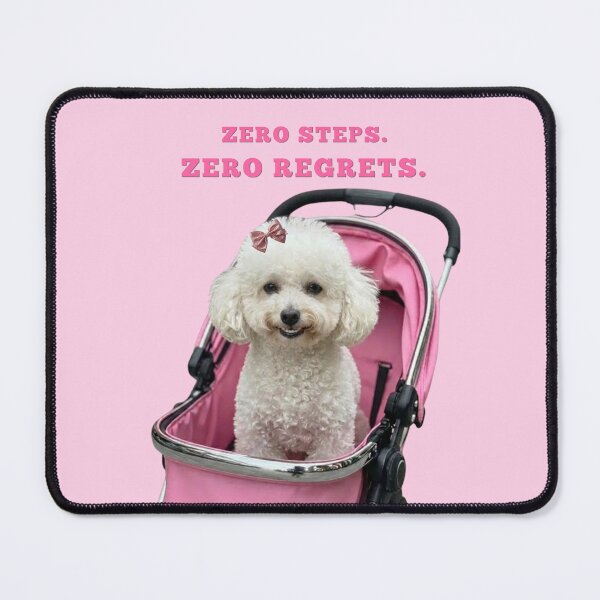 Item preview, Zero Steps Zero Regrets Funny Poodle Stroller Print designed and sold by chaos-and-curls.