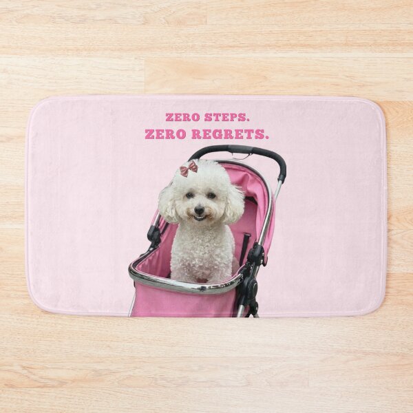 Item preview, Zero Steps Zero Regrets Funny Poodle Stroller Print designed and sold by chaos-and-curls.