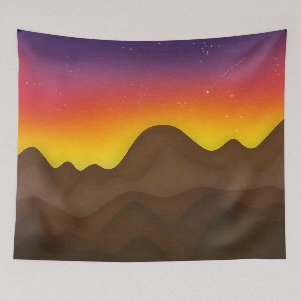 Item preview, paisaje de estrellas fugaces designed and sold by Ana Gorozpe.