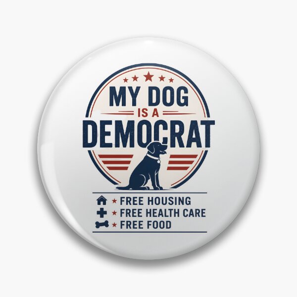 Item preview, My Dog Is A Democrat Funny Dog Lover Political Campaign Design designed and sold by Lina Caro.