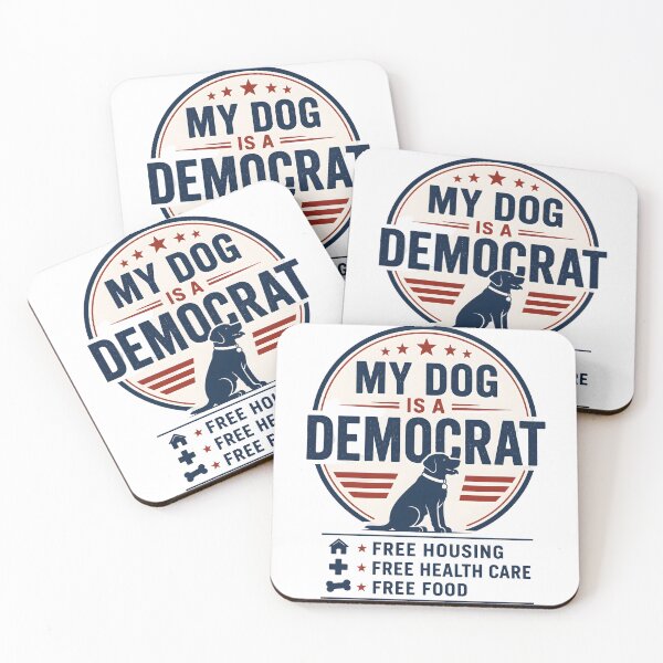 Item preview, My Dog Is A Democrat Funny Dog Lover Political Campaign Design designed and sold by Lina Caro.