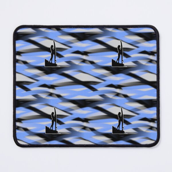 Item preview, Pattern - Batty Aqua Blue and Black with Surfer designed and sold by ZepoPublishing.