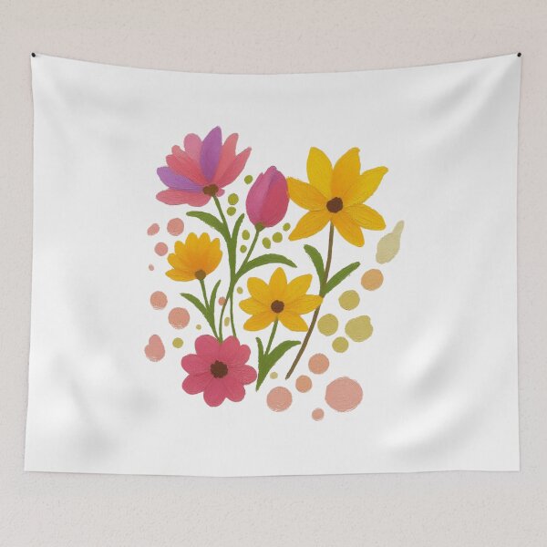 Item preview, Colorful Wildflowers – Hand-Painted Floral Illustration designed and sold by UUniqueIImprint.