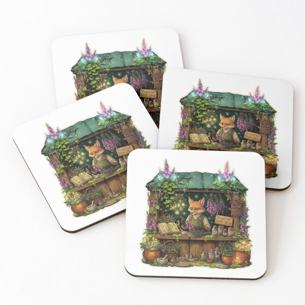 Item preview, Foxglove Herb Shop | Cottagecore Fox Herbalist | Woodland Apothecary | Botanical Cottage | Forest Witch Aesthetic | Whimsical Herbal Art Gift designed and sold by MrDev.