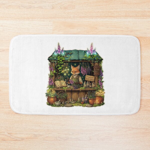 Item preview, Foxglove Herb Shop | Cottagecore Fox Herbalist | Woodland Apothecary | Botanical Cottage | Forest Witch Aesthetic | Whimsical Herbal Art Gift designed and sold by MrDev.