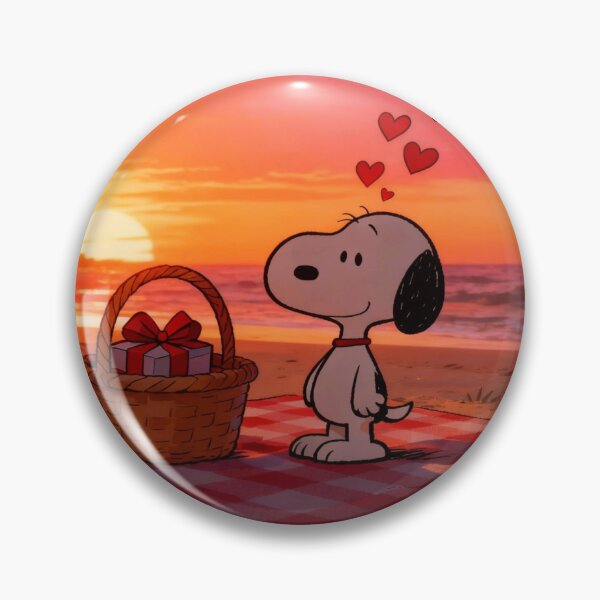 Item preview, Snoopy Beach Sunset Picnic Valentine designed and sold by Innova_Creations.