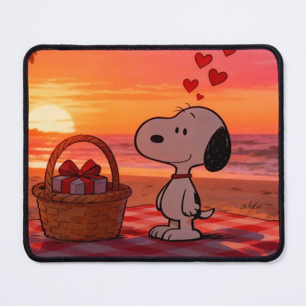 Item preview, Snoopy Beach Sunset Picnic Valentine designed and sold by Innova_Creations.